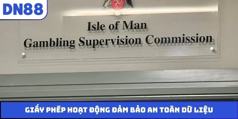Giấy phép hoạt động đảm bảo an toàn dữ liệu