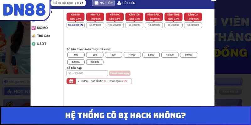 Hệ thống có bị hack không?