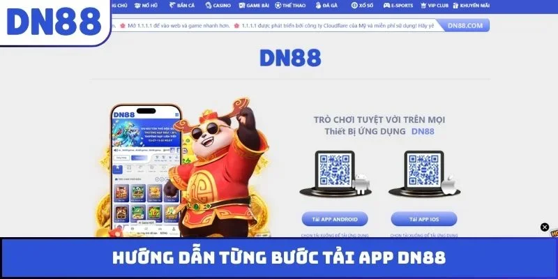 Hướng dẫn từng bước tải app DN88